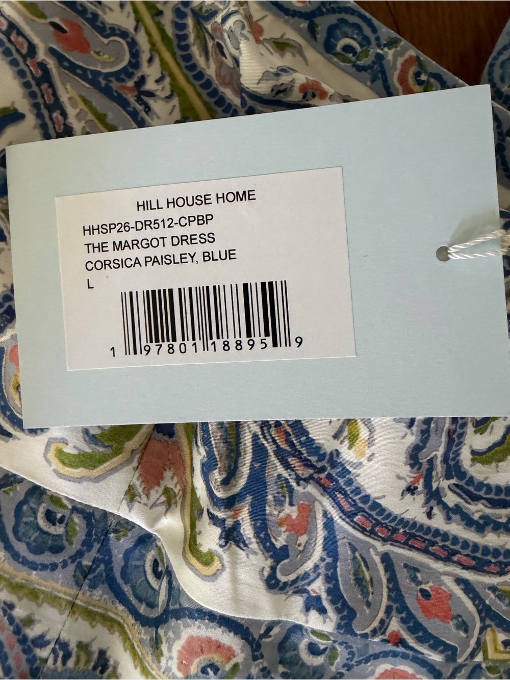 Hill House Home The Margot Dress - Blue Corsica Paisley Size LBlue Corsica Paisl - Picture 5 of 8